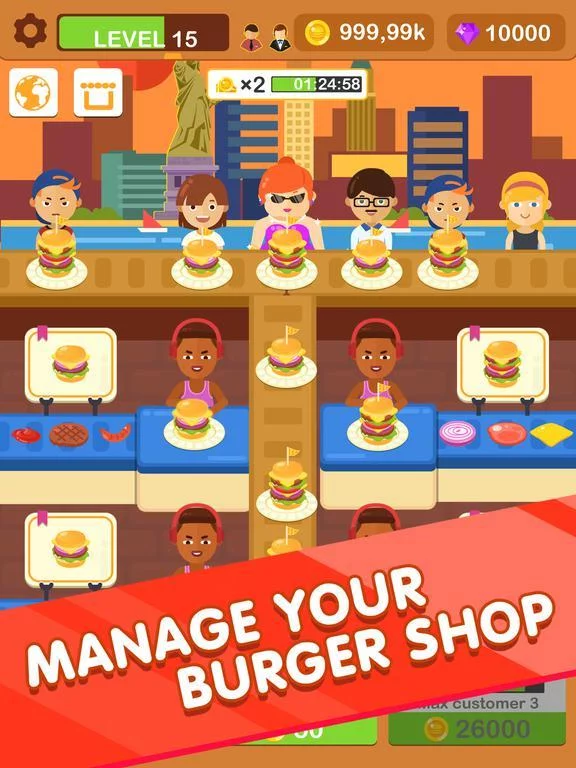 Изображение игры: Burger Chef Idle Game