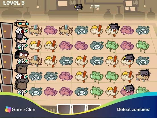 Изображение игры: zombie match defense