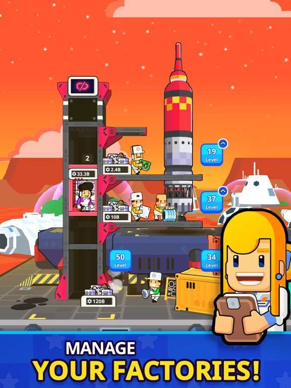 Изображение игры: Rocket Star: Idle Tycoon Games
