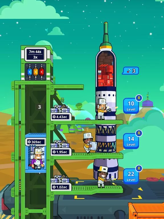 Изображение игры: Rocket Star: Idle Tycoon Games