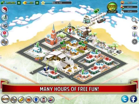 Изображение игры: City Island: Winter Edition - Builder Tycoon - Citybuilding Sim Game, from Village to Megapolis Paradise - Free Edition