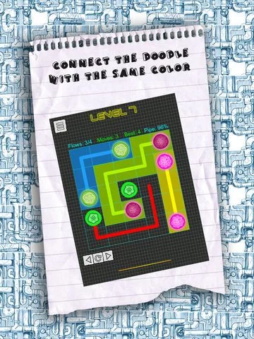 Изображение игры: Pipe Connect Link Match: Doodle Edition