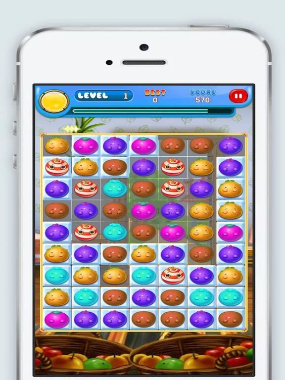 Изображение игры: Fruit Crusher Match 3 entertainment super hit easy game