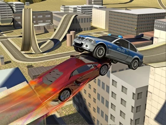 Изображение игры: Crazy Roof Jumping Stunt n Furious Limo Car Racing