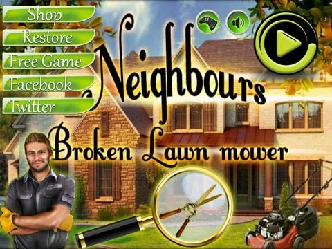 Изображение игры: Neighbor lawn mower hidden object