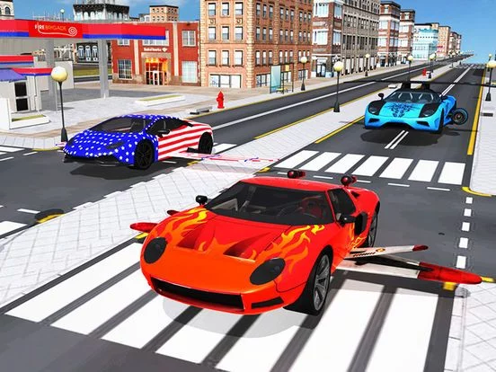 Изображение игры: Flying American Car Pilot the Unlimited Driving
