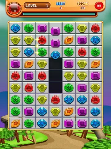 Изображение игры: Crystal Match Item - Play Easy Puzzle Additive Match 3 Game