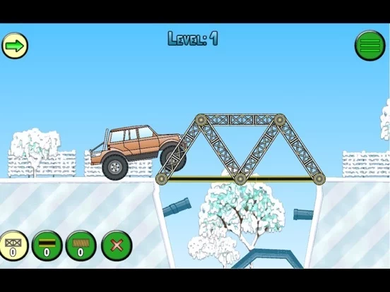 Изображение игры: Frozen bridges free: bridge-construction simulator
