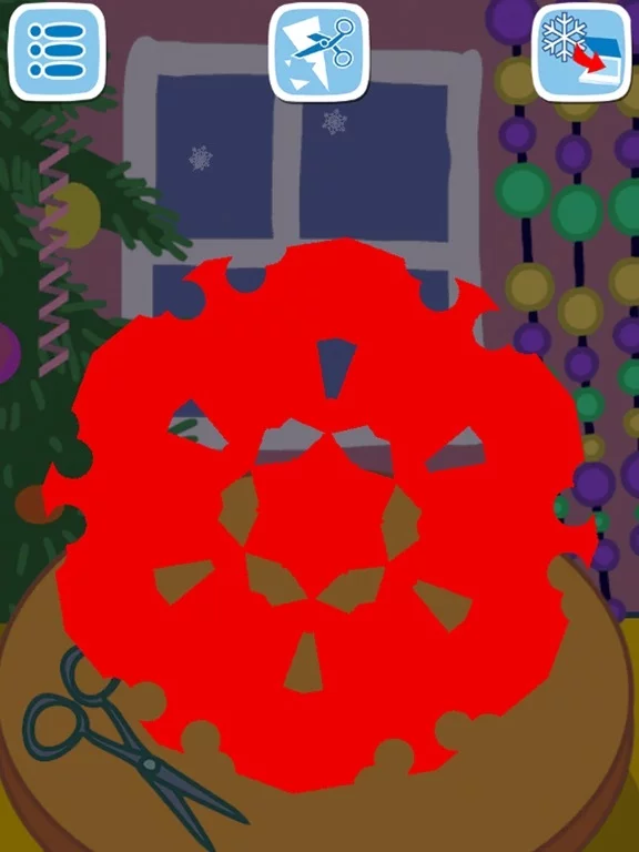 Изображение игры: Kids handcraft: Snowflakes. Premium