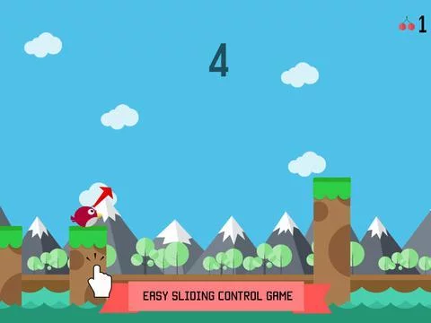 Изображение игры: The Flappy Bouncing Bird: the new classic original sliding bird game