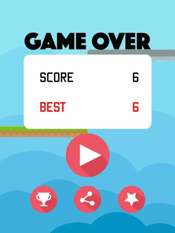 Изображение игры: Color Red Geometry Bird Square Blok Jump Dash Spikes