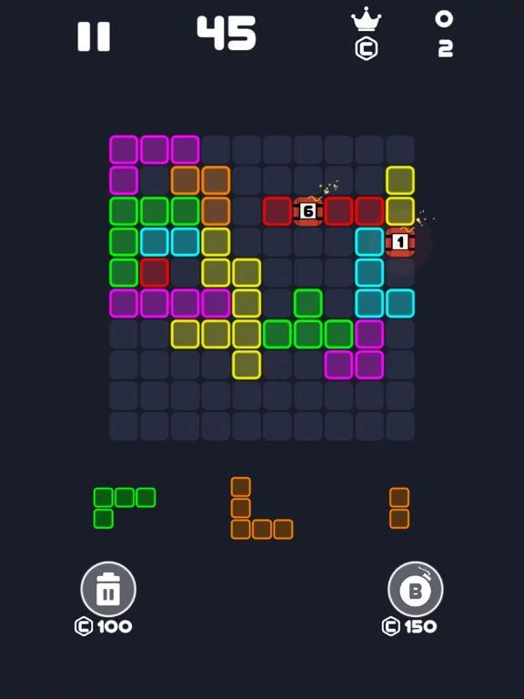 Изображение игры: Neon Block Puzzle: Fill Board