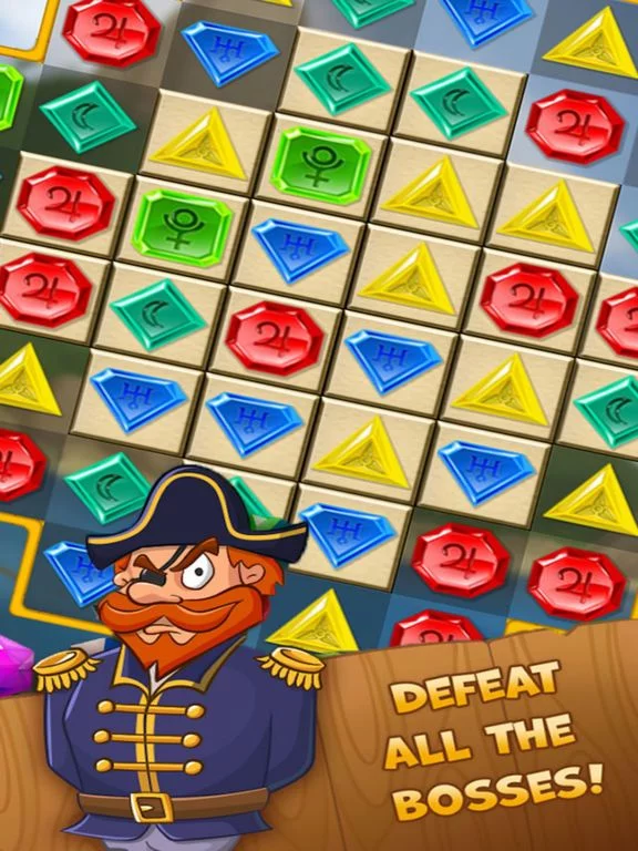 Изображение игры: Pirates Gems Treasure - Jewel Free Edition