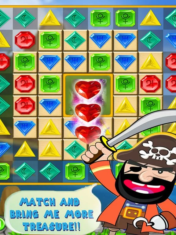 Изображение игры: Pirates Gems Treasure - Jewel Free Edition