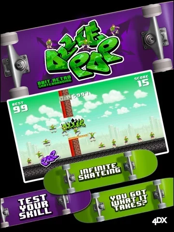 Изображение игры: Ollie Pop - 8Bit Retro Skateboarding