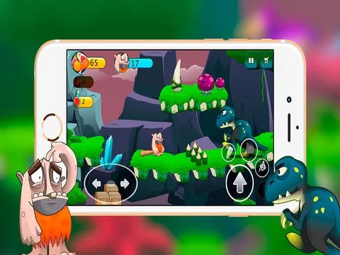 Изображение игры: Caveman Escaping Dinosaurs