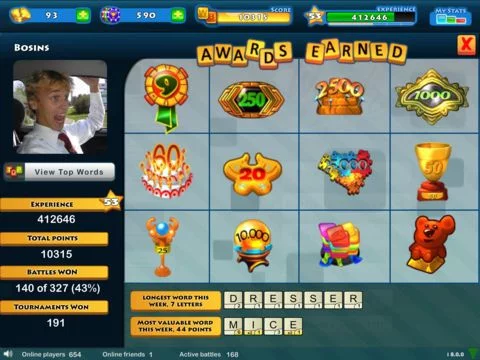 Изображение игры: Word Battle for Facebook