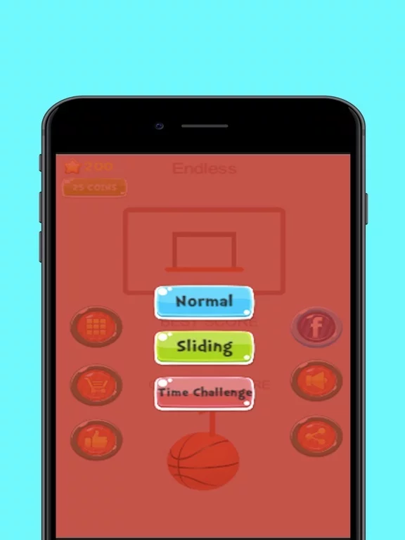 Изображение игры: 2d BasketBall Hoops