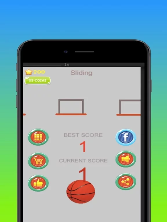 Изображение игры: 2d BasketBall Hoops