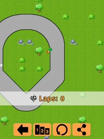 Изображение игры: Crash Race - The racing car game in 8 bit style