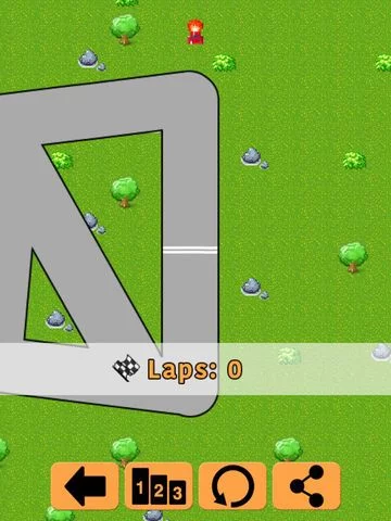 Изображение игры: Crash Race - The racing car game in 8 bit style