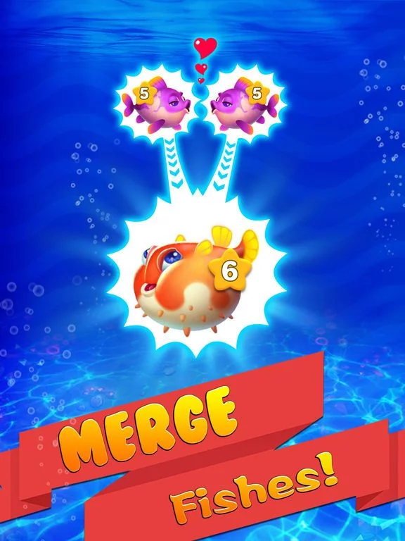 Изображение игры: Merge Fish - Idle Tycoon Game