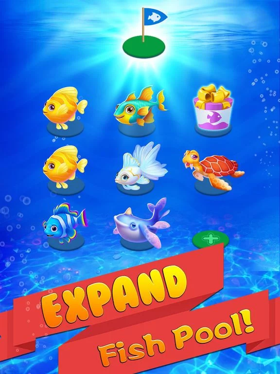 Изображение игры: Merge Fish - Idle Tycoon Game