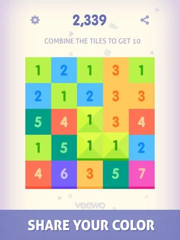 Изображение игры: Just Get 10 - Simple fun sudoku puzzle lumosity game with new challenge