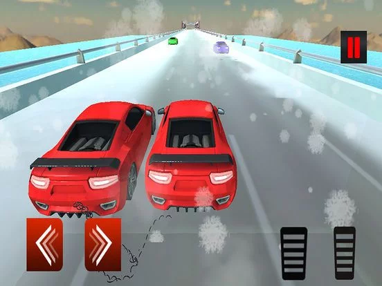 Изображение игры: Chained Car Race In Snow