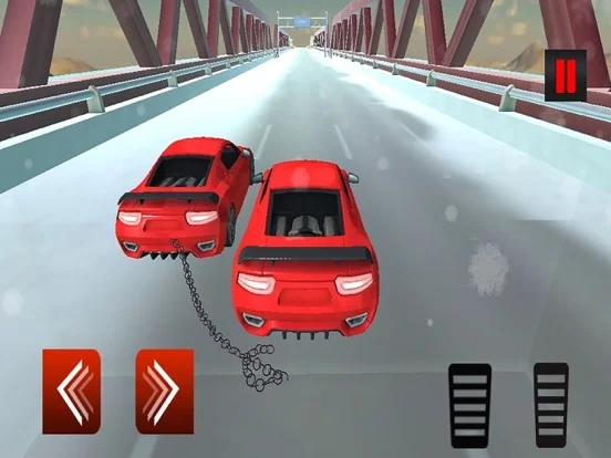 Изображение игры: Chained Car Race In Snow