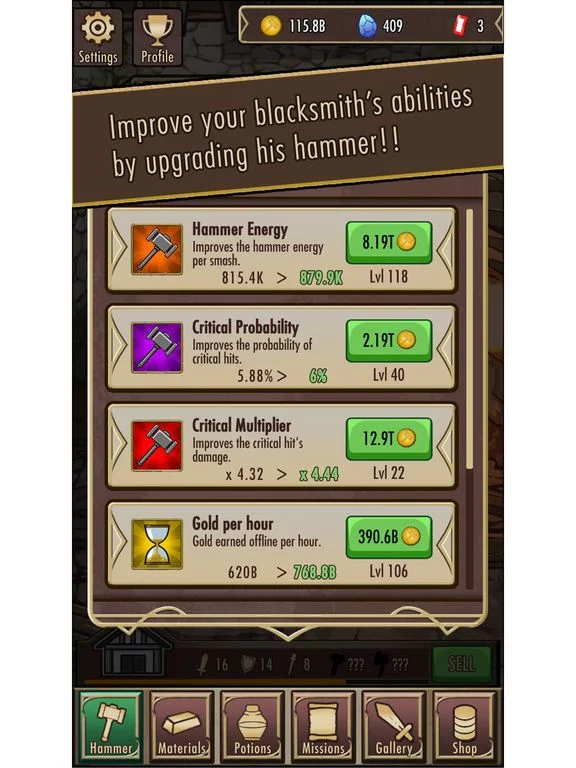 Изображение игры: Medieval Clicker Blacksmith