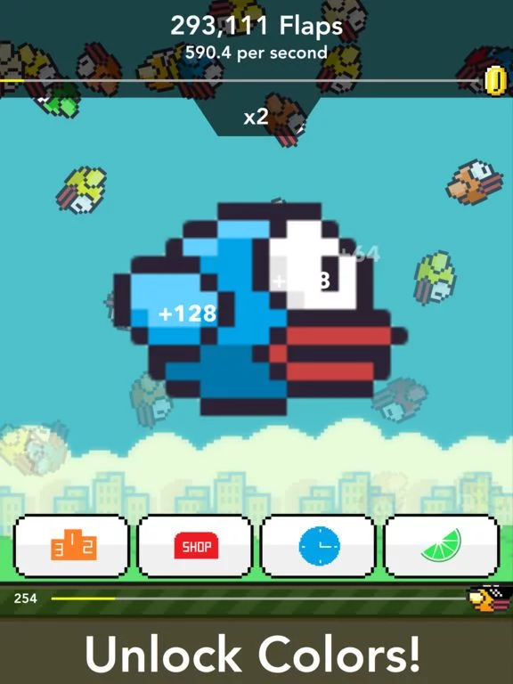 Изображение игры: Super Flappy Clickers