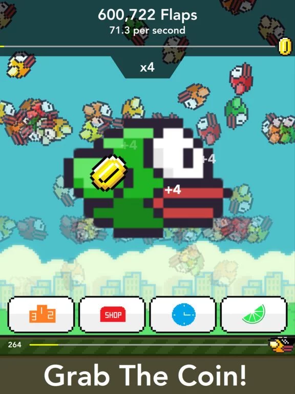 Изображение игры: Super Flappy Clickers