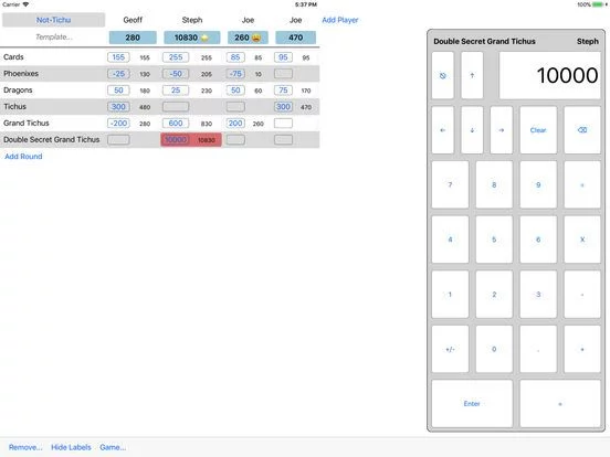 Изображение игры: Score Grid