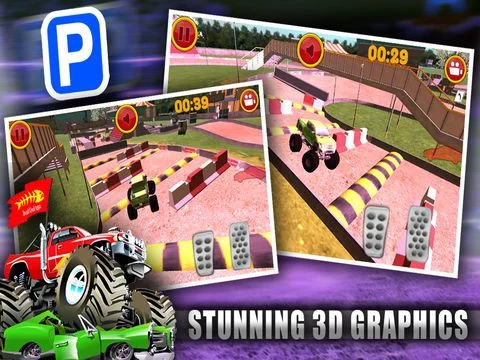 Изображение игры: Monster Truck Jam - Expert Car Parking School Real Life Driver Sim Park In Bay Racing Games