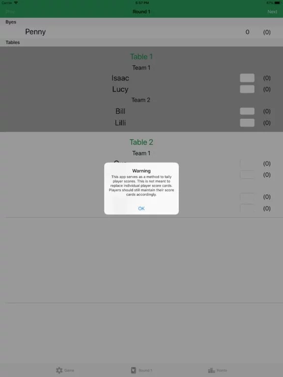 Изображение игры: Euchre Tournament ScoreKeeper