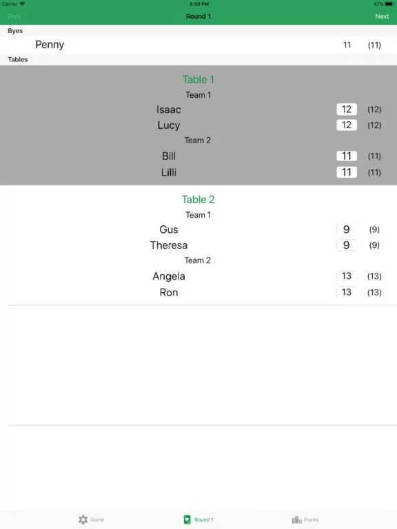 Изображение игры: Euchre Tournament ScoreKeeper