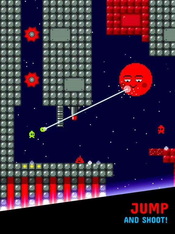 Изображение игры: Tiny Alien - Jump and Shoot!