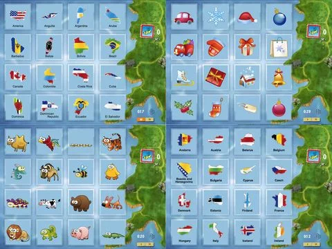 Изображение игры: Concentration Cards Matching Game FREE: Find Pairs & Train Your Memory Skills if you're preschoolers, schoolchildren, adults or seniors suitable from 2 to 100 years - for iPad and iPhone 3, 4, 5 HD