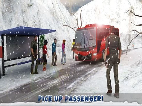 Изображение игры: Winter City Off-road Hill Bus Driving Simulator 3D