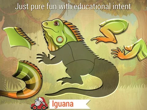 Изображение игры: Animals puzzle game for preschool kids - learn words and sounds