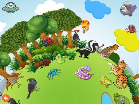 Изображение игры: Animals puzzle game for preschool kids - learn words and sounds