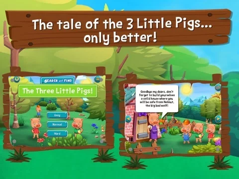 Изображение игры: The Three Little Pigs - Search and find