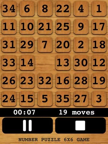 Изображение игры: Number Puzzle 6X6 Slider Free