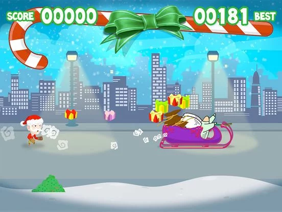 Изображение игры: Run Santa Run! - Santa Clauses Running For Gifts