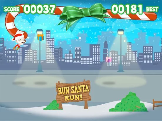 Изображение игры: Run Santa Run! - Santa Clauses Running For Gifts