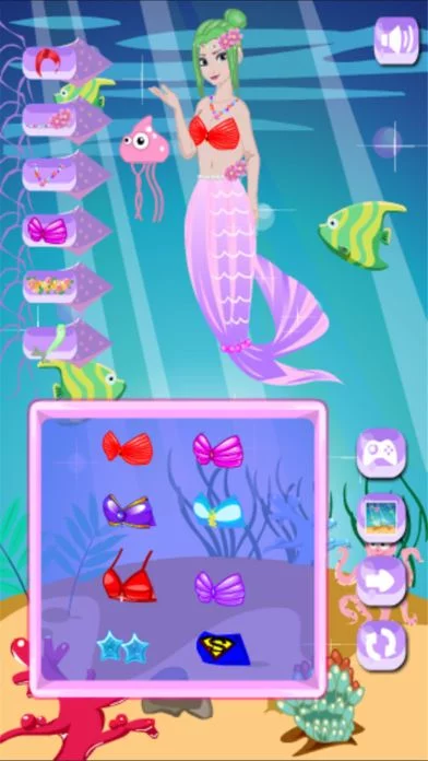 Изображение игры: Snow King Mermaid Dress Up - Mermaid Girls Games - Dress up the snow king