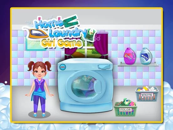 Изображение игры: Home Laundry Girl Game