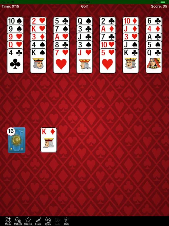 Изображение игры: Golf Solitaire..