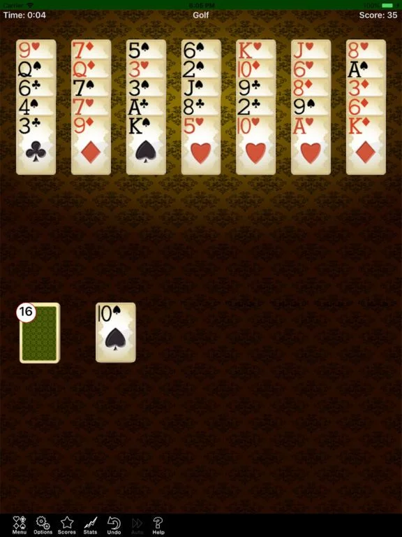 Изображение игры: Golf Solitaire..